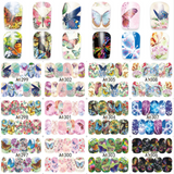 12Designs/sheet Lot Water Decal Transfer Nail Art Nail Stickers Slider Full Cover Sun Flower Daisy Lily Jasmine Primrose