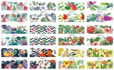 12Designs/sheet Lot Water Decal Transfer Nail Art Nail Stickers Slider Full Cover Sun Flower Daisy Lily Jasmine Primrose