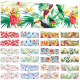 12Designs/sheet Lot Water Decal Transfer Nail Art Nail Stickers Slider Full Cover Sun Flower Daisy Lily Jasmine Primrose