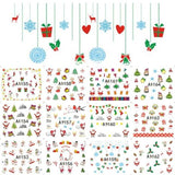 12PCS Christmas Snowman Tree Boots Bells Deer Water Transfer Nail Art Sticker Decal Slider Manicure Wraps Tool Tips JIA1129-1176