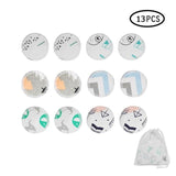 12Pcs/lot Facial Makeup Remover Reusable Cotton Pads Three layer Wipe Pads Nail Art Cleaning Puff Washable with Laundry Bag