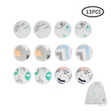 12Pcs/lot Reusable Cotton Pads Make up Facial Remover Double layer Wipe Pads Nail Art Cleaning Pads Washable with Laundry Bag