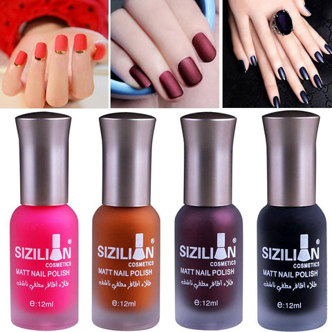 12ml Matte Dull Nail Polish Fast Dry Long Lasting Nail Art Matte Nail Polish Gel #7654