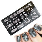 12x6cm Stainless Steel Beauty Lace Image Nail Art DIY Image Printer Manicure Stencils Nail Stamping Plates Templates XYJ07