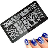 12x6cm Stainless Steel Beauty Lace Image Nail Art DIY Image Printer Manicure Stencils Nail Stamping Plates Templates XYJ07