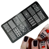 12x6cm Stainless Steel Beauty Lace Image Nail Art DIY Image Printer Manicure Stencils Nail Stamping Plates Templates XYJ07