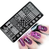 12x6cm Stainless Steel Beauty Lace Image Nail Art DIY Image Printer Manicure Stencils Nail Stamping Plates Templates XYJ07