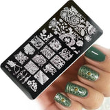 12x6cm Stainless Steel Beauty Lace Image Nail Art DIY Image Printer Manicure Stencils Nail Stamping Plates Templates XYJ07