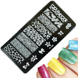 12x6cm Stainless Steel Beauty Lace Image Nail Art DIY Image Printer Manicure Stencils Nail Stamping Plates Templates XYJ07