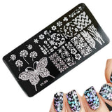 12x6cm Stainless Steel Beauty Lace Image Nail Art DIY Image Printer Manicure Stencils Nail Stamping Plates Templates XYJ07