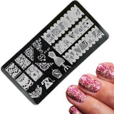 12x6cm Stainless Steel Beauty Lace Image Nail Art DIY Image Printer Manicure Stencils Nail Stamping Plates Templates XYJ07