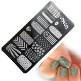 12x6cm Stainless Steel Beauty Lace Image Nail Art DIY Image Printer Manicure Stencils Nail Stamping Plates Templates XYJ07