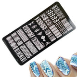 12x6cm Stainless Steel Beauty Lace Image Nail Art DIY Image Printer Manicure Stencils Nail Stamping Plates Templates XYJ07