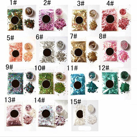 14 Styles eye glitter Eyeshadow makeup Shimmer Beauty cosmetic make up glitter Mermaid festival art Pigment maquiagem maquillaje