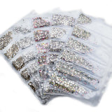 1440PCS Glass Rhinestones for Nail Art Multi-size Crystal Nail Rhinestone 3D Nail Art Decorations Strass Charms MJZ2098