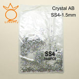1440pcs Glass 3D Rhinestones For Nail Art Design Gems Nail Decorations Crystal Strass AB Stones SS3-SS10