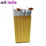 15 pcs Nail Art Brush Decorations Set Tools Professional Painting Pen for False Nail Tips UV Nail Gel Polish Brushes
