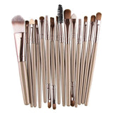 15Pcs Professional Makeup Brushes Set Powder Foundation Eyeshadow Make Up Brushes Cosmetics Soft Synthetic Hair Black Bag