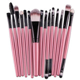 15Pcs Professional Makeup Brushes Set Powder Foundation Eyeshadow Make Up Brushes Cosmetics Soft Synthetic Hair Black Bag