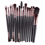 15Pcs Professional Makeup Brushes Set Powder Foundation Eyeshadow Make Up Brushes Cosmetics Soft Synthetic Hair Black Bag