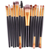 15Pcs Professional Makeup Brushes Set Powder Foundation Eyeshadow Make Up Brushes Cosmetics Soft Synthetic Hair Black Bag