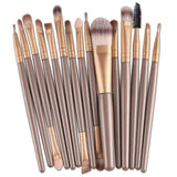 15Pcs Professional Makeup Brushes Set Powder Foundation Eyeshadow Make Up Brushes Cosmetics Soft Synthetic Hair Black Bag