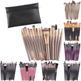 15Pcs Professional Makeup Brushes Set Powder Foundation Eyeshadow Make Up Brushes Cosmetics Soft Synthetic Hair Black Bag