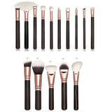 15pcs Pink Makeup Brushes Set Pincel Maquiagem Powder Eye Kabuki Brush Complete Kit Cosmetics Beauty Tools with Leather Case