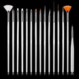 15pcs Professional UV Gel Acrylic Nail Art Brush Set Design Gel Polish Painting Drawing Pen Manicure Nails Tips Tools New Kit