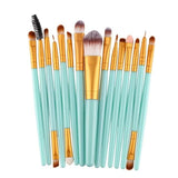 15pcs/set Makeup Brushes Sets Kit Eyelash Lip Foundation Powder Eye Shadow Brow Eyeliner Cosmetic Make Up Brush Beauty Tool