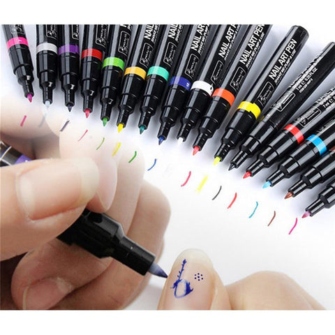 16 colors Nail Polish Pen for 3D Nail Art DIY Decoration Nail Art Pen UV Gel Drawing Tool Beauty smalto unghie Vernis nagellak40