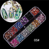 1Box Nail Art Rhinestones Glitter 3D Nail Charms Dried Flowers Nail Jewelry Gems Nail Studs Crystal Rhinestone Beads #264628