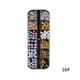 1Box Nail Art Rhinestones Glitter 3D Nail Charms Dried Flowers Nail Jewelry Gems Nail Studs Crystal Rhinestone Beads #264628