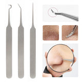 1PC 2018 New Straight Bend Curved Blackhead Acne Clip Tweezer Face Tools Pimple Comedone Remover Kit Face Cleaner