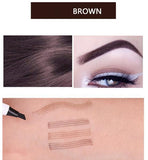 1PC 3 colors Eyebrow Pencil Waterproof Fork Tip Eyebrow Tattoo 4 Head Pen  Fine Sketch Liquid Eyebrow Enhancer Dye Tint Pen