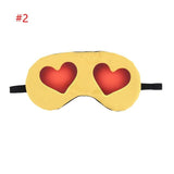 1PC 8Styles Practical Cute Soft New 3D printing Rest Relax EyeShade Sleeping Eye Mask Cover emoji Eyepatch Blindfolds