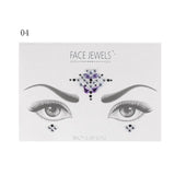 1PC Christmas DIY Eyebrow Face Body Art Adhesive Crystal Glitter Jewels Festival Party Eye Tattoo Stickers Makeup Xmas Decor