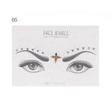 1PC Christmas DIY Eyebrow Face Body Art Adhesive Crystal Glitter Jewels Festival Party Eye Tattoo Stickers Makeup Xmas Decor