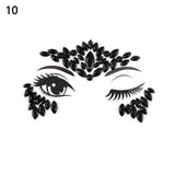 1PC Christmas DIY Eyebrow Face Body Art Adhesive Crystal Glitter Jewels Festival Party Eye Tattoo Stickers Makeup Xmas Decor