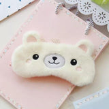 1PC Christmas Deer cute animal eye cover Plush Fabric Sleeping Mask comfort sleep band Eyepatch Winter Cartoon nap sleep mask