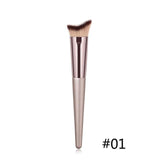 1PC Large Foundation Makeup Brushes Coffee Handle Very Soft Hair Blush Powder Make Up Brush Face Beauty Cosmetic Tools #273608