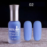 1PC Professional Cute Bottle 12ml Nail Art Makeup Cosmetics 40 Colors Pigments Stamping Print Pink White Matte Nail Polish