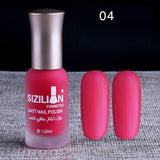 1PC Professional Cute Bottle 12ml Nail Art Makeup Cosmetics 40 Colors Pigments Stamping Print Pink White Matte Nail Polish