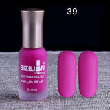1PC Professional Cute Bottle 12ml Nail Art Makeup Cosmetics 40 Colors Pigments Stamping Print Pink White Matte Nail Polish