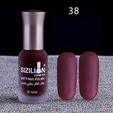 1PC Professional Cute Bottle 12ml Nail Art Makeup Cosmetics 40 Colors Pigments Stamping Print Pink White Matte Nail Polish