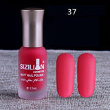 1PC Professional Cute Bottle 12ml Nail Art Makeup Cosmetics 40 Colors Pigments Stamping Print Pink White Matte Nail Polish