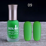 1PC Professional Cute Bottle 12ml Nail Art Makeup Cosmetics 40 Colors Pigments Stamping Print Pink White Matte Nail Polish
