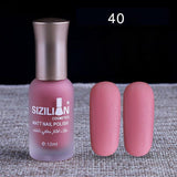 1PC Professional Cute Bottle 12ml Nail Art Makeup Cosmetics 40 Colors Pigments Stamping Print Pink White Matte Nail Polish