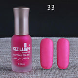 1PC Professional Cute Bottle 12ml Nail Art Makeup Cosmetics 40 Colors Pigments Stamping Print Pink White Matte Nail Polish