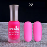 1PC Professional Cute Bottle 12ml Nail Art Makeup Cosmetics 40 Colors Pigments Stamping Print Pink White Matte Nail Polish